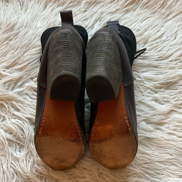 Rag & Bone Black Brown Suede Leather Lace-Up Heeled Classic Combat Boot EUC 41 - Picture 6 of 9